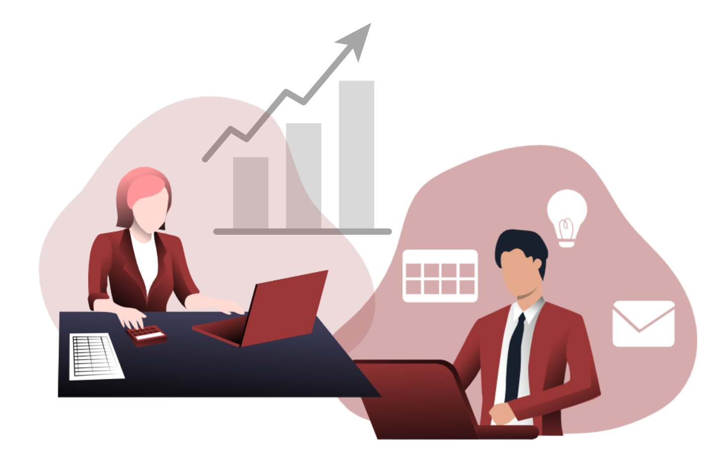 コワーキング利用のイラスト